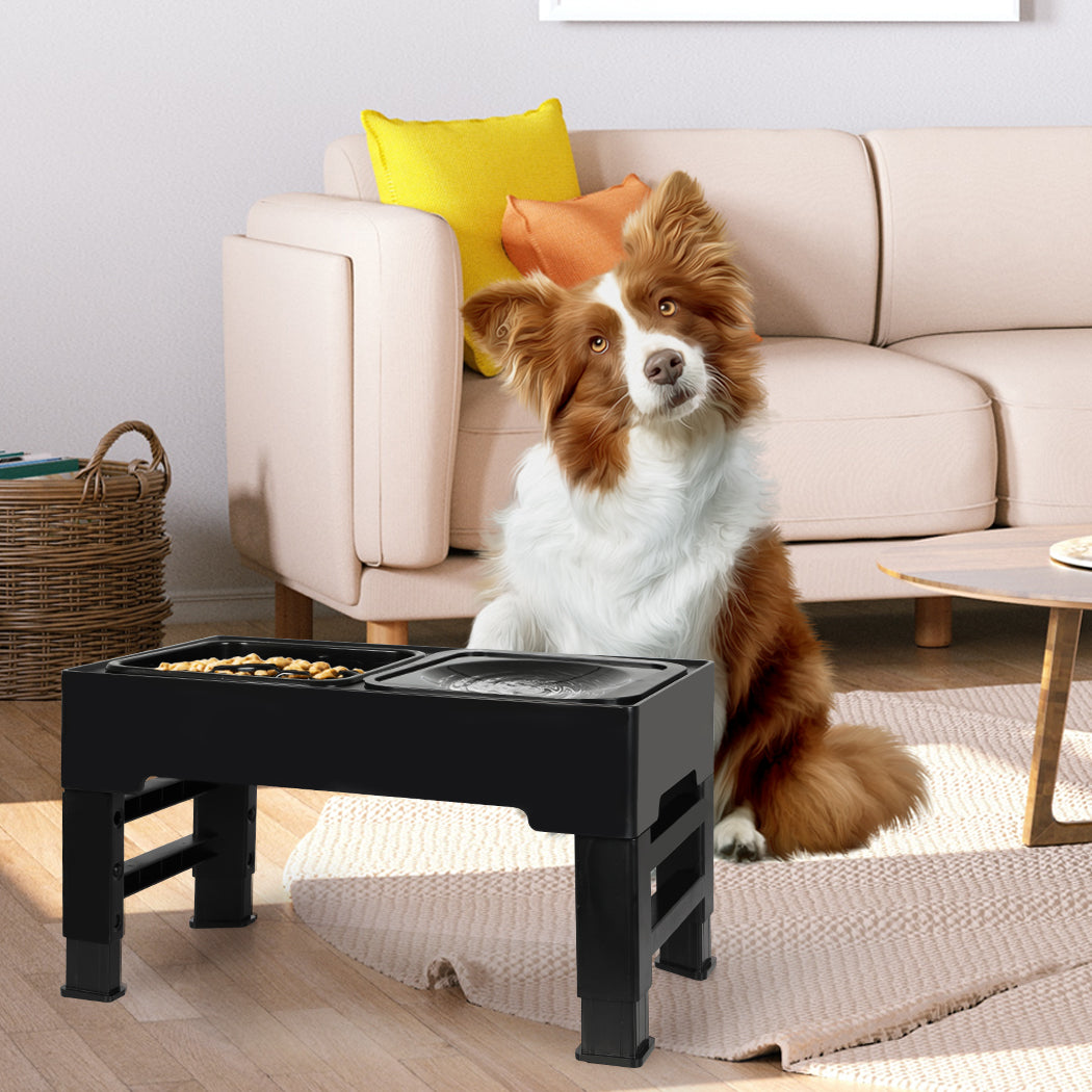 PaWz Elevated Pet Feeder 4 Height Adjustable-1910112479602675719