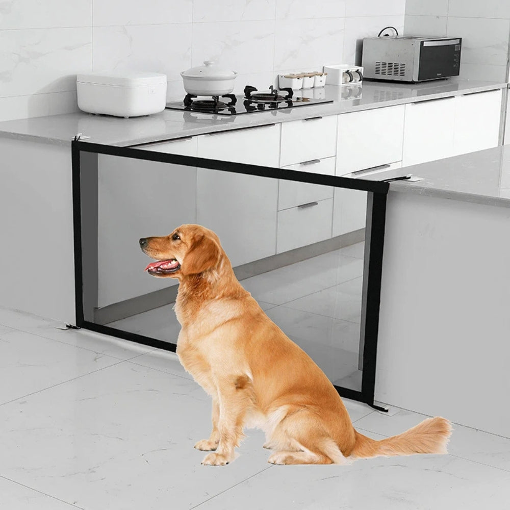 Portable Pet Safety Gate - Mesh Barrier for Stairs & Doorways