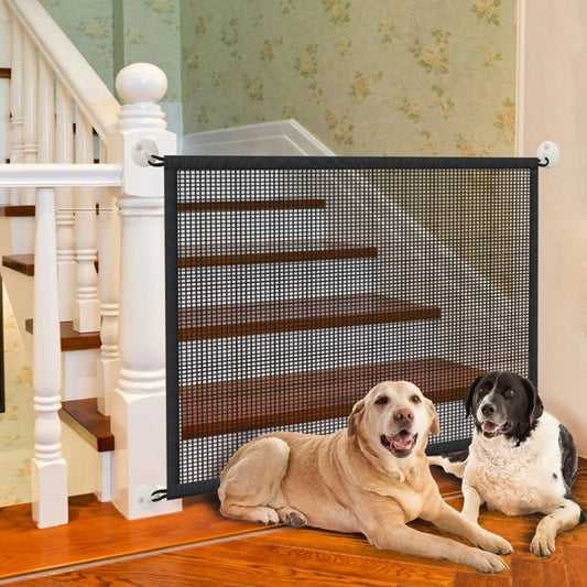 Portable Pet Safety Gate - Mesh Barrier for Stairs & Doorways
