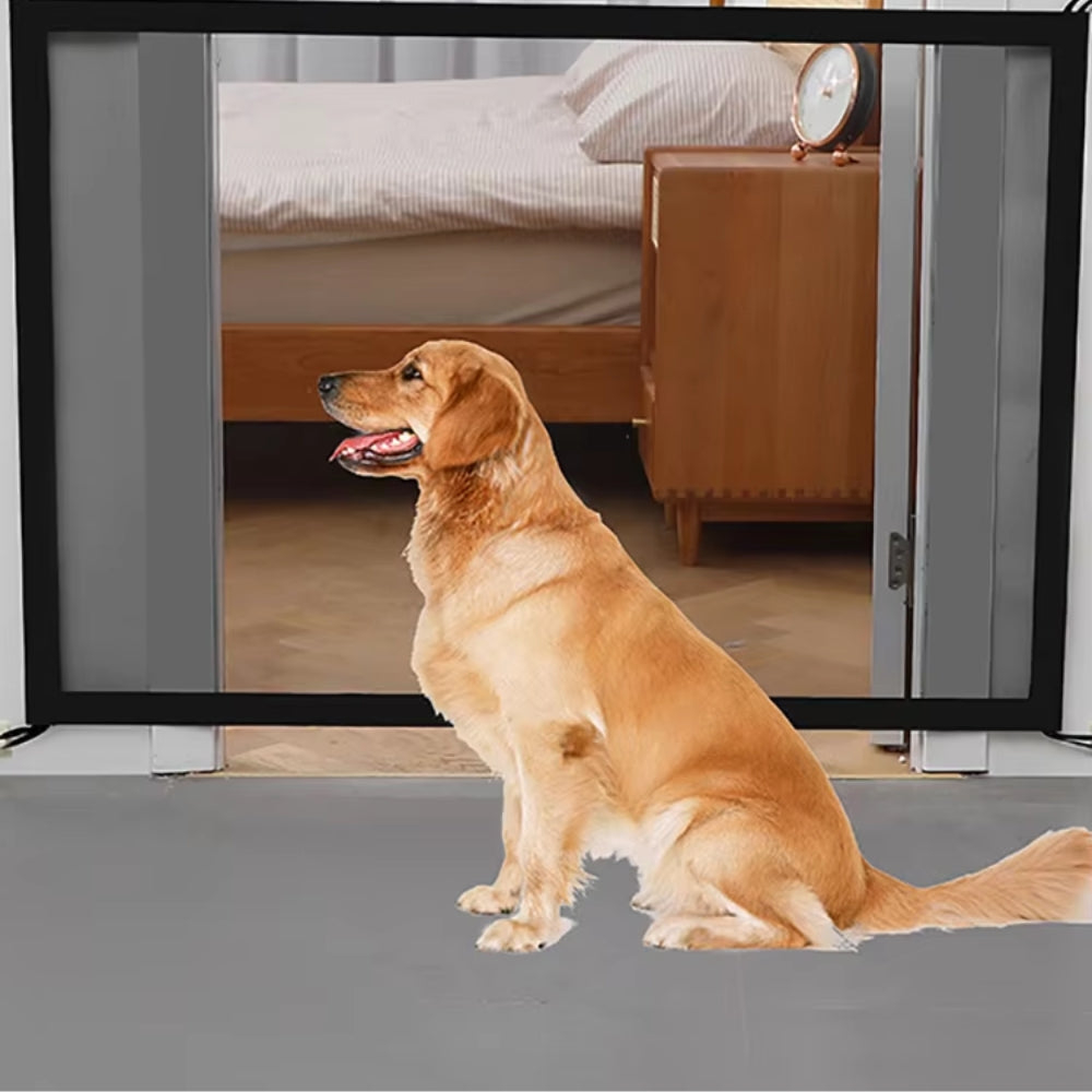 Portable Pet Safety Gate - Mesh Barrier for Stairs & Doorways