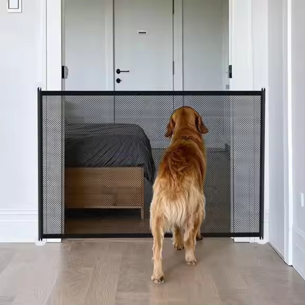 Portable Pet Safety Gate - Mesh Barrier for Stairs & Doorways