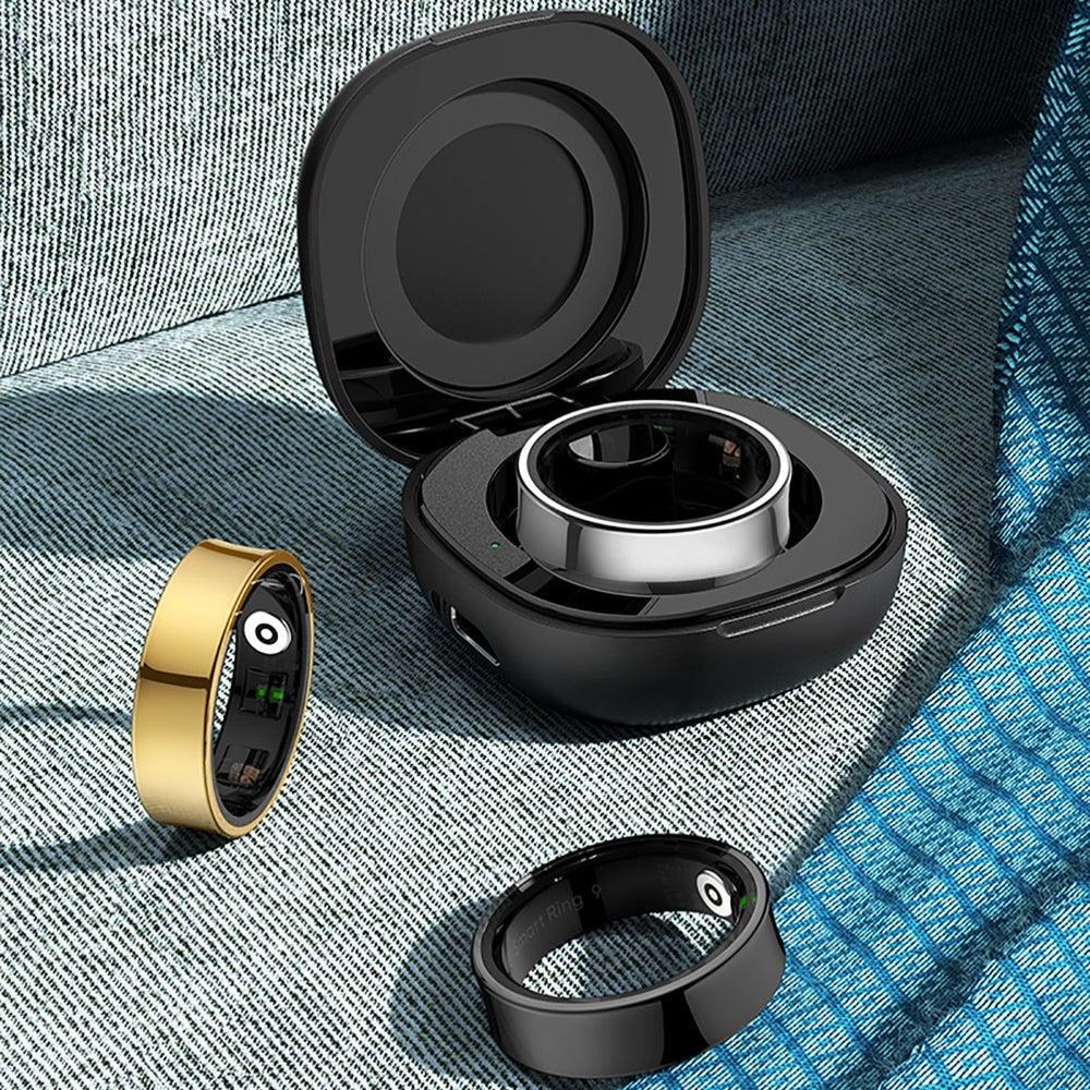 Smart Health Ring - 5ATM Waterproof with Charging Case