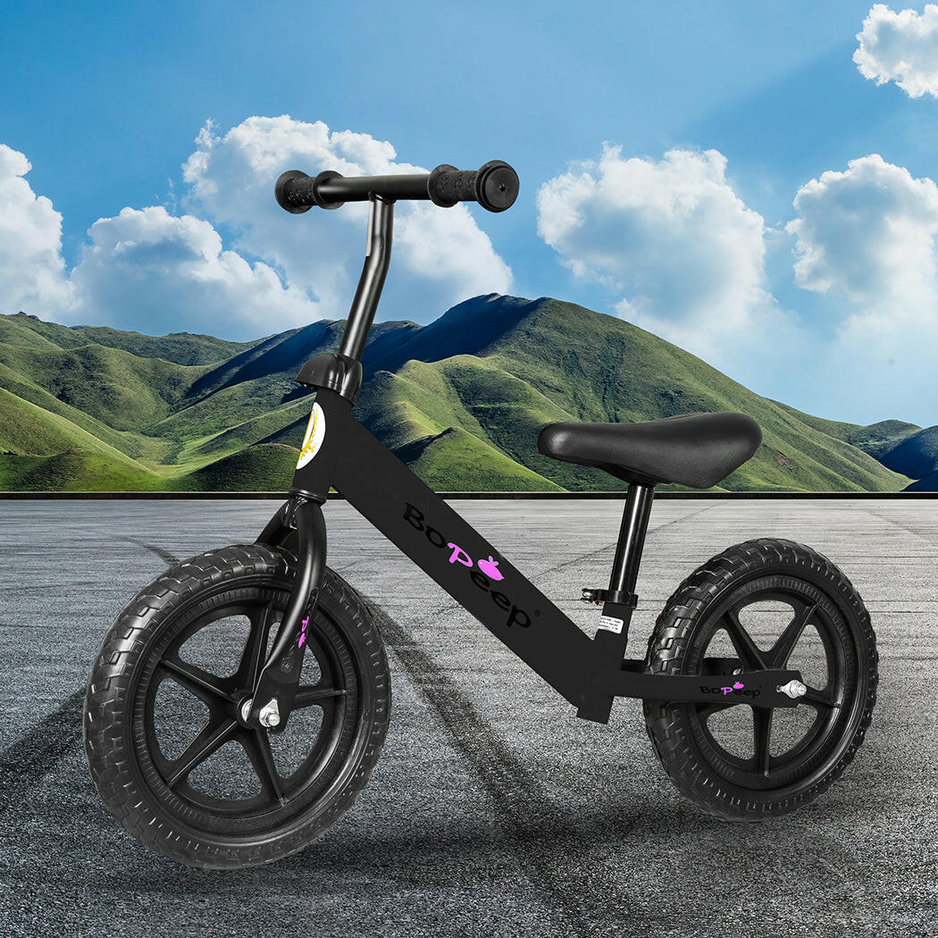 BoPeep Kids Balance Bike Ride On Toys Black-1910113160023642119