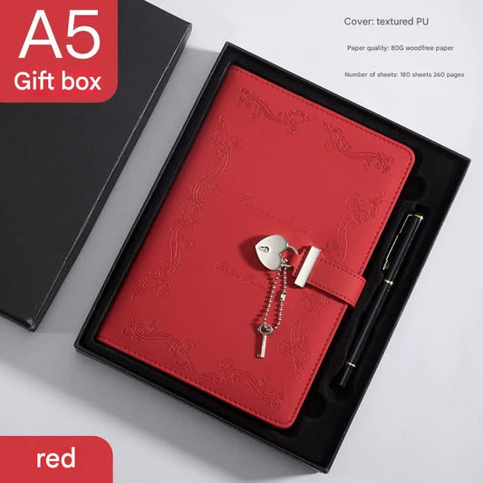 Heart Lock Diary with Key