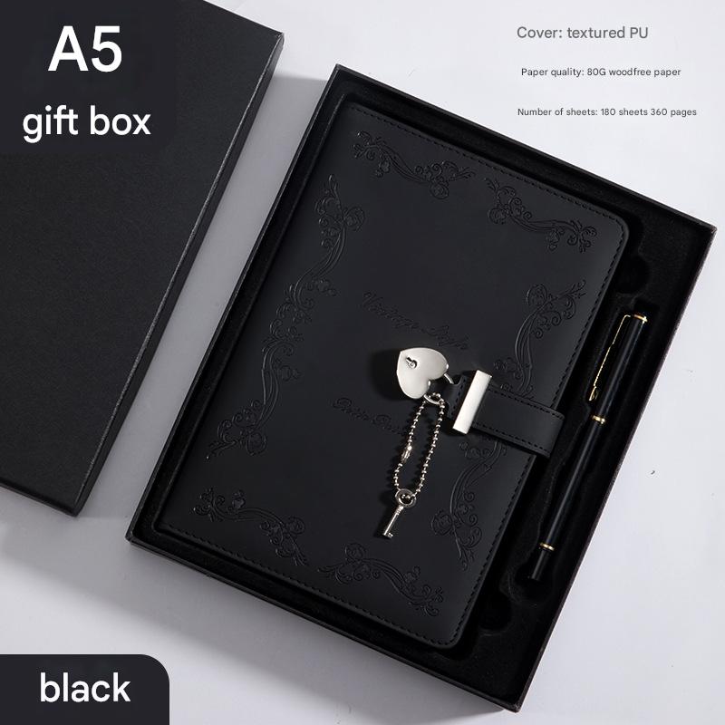 Heart Lock Diary with Key