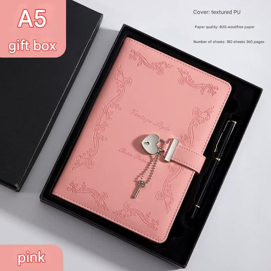 Heart Lock Diary with Key