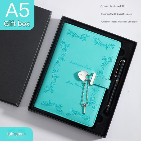 Heart Lock Diary with Key